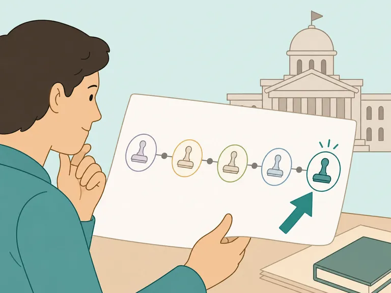 Person checking the stage of a lawmaking process before treating a proposal as law.