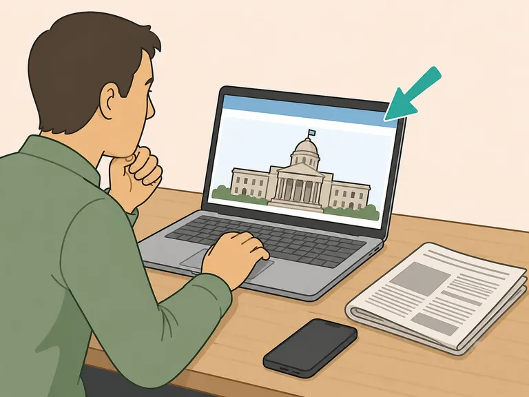 Person checking official Senedd updates instead of relying on viral summaries.