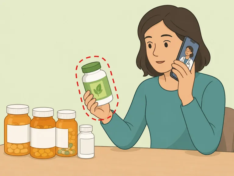 Person asking about supplement safety before taking a remedy.