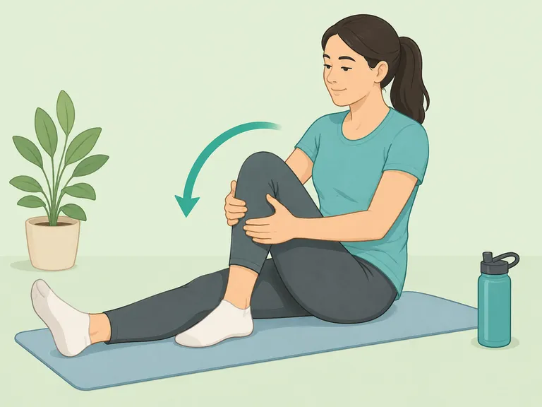 Person doing gentle movement to support sore joints.