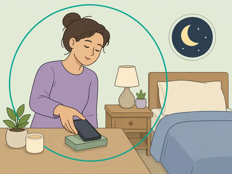 Person following a calm sleep routine to help fatigue.
