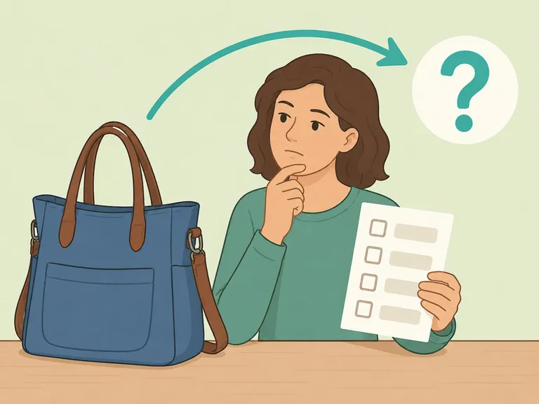 Person treating a bag-carrying habit as a clue rather than a firm conclusion.