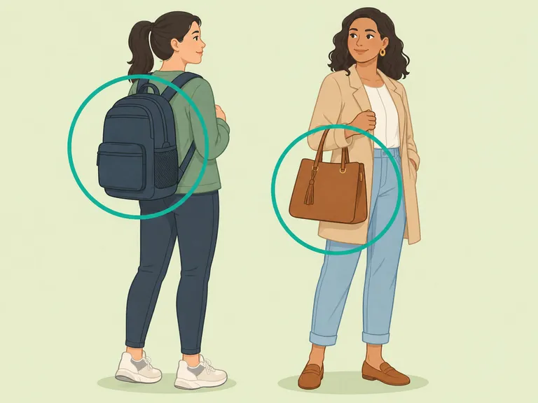 Two different bag styles shown as practical and expressive choices.