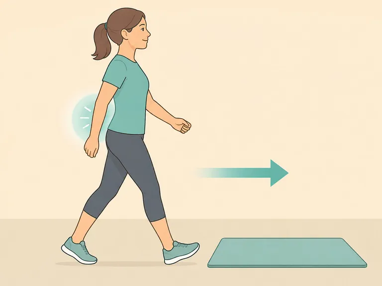 Person staying gently active during mild back pain.