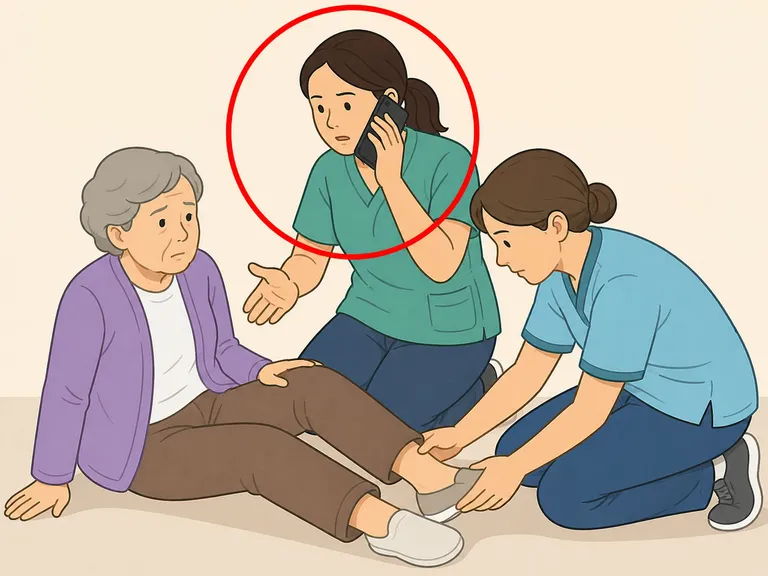 Caregiver seeking medical help for an older adult after a drinking-related concern.