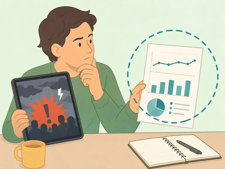 Person checking reliable cancer statistics instead of a dramatic headline.