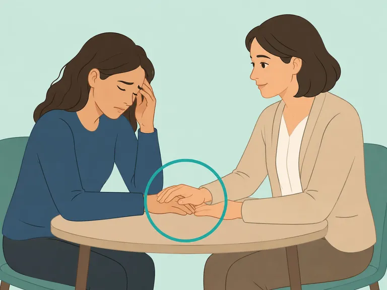 Person seeking professional support after a death.