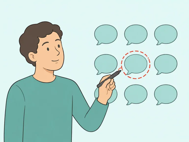 Person noticing a repeated harmful communication pattern.