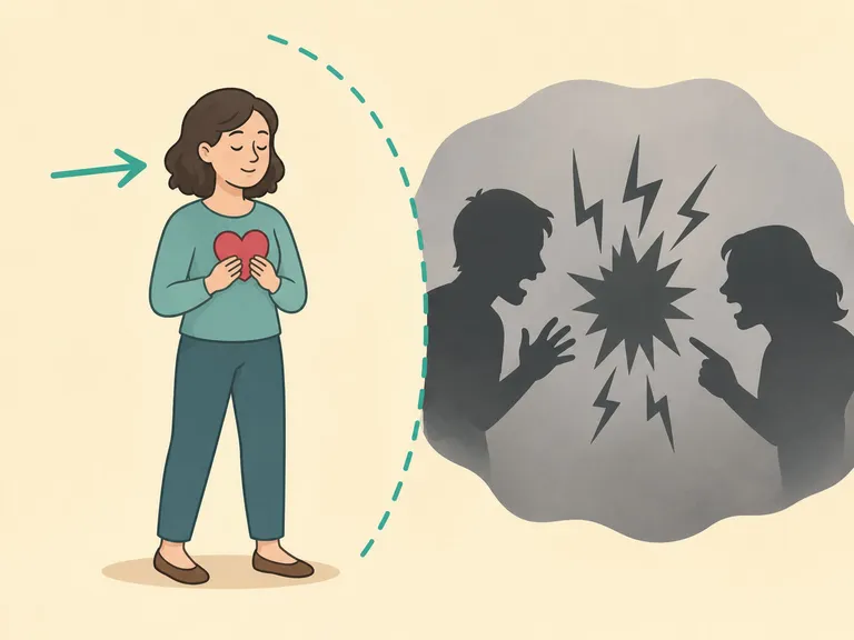 Person finding peace without returning to a harmful relationship.