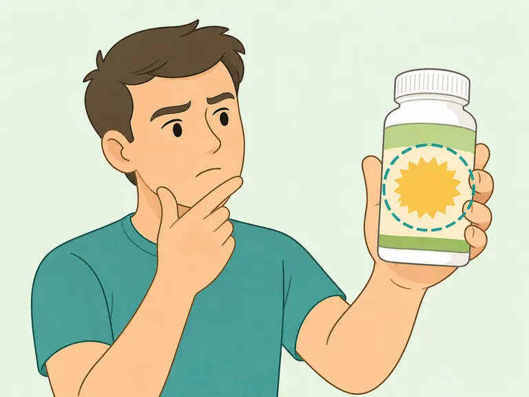 Person treating a pain-relief supplement claim with caution.