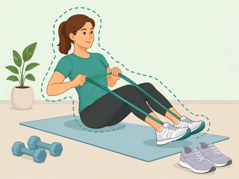 Person doing safe strength and weight-bearing exercise for bone health.