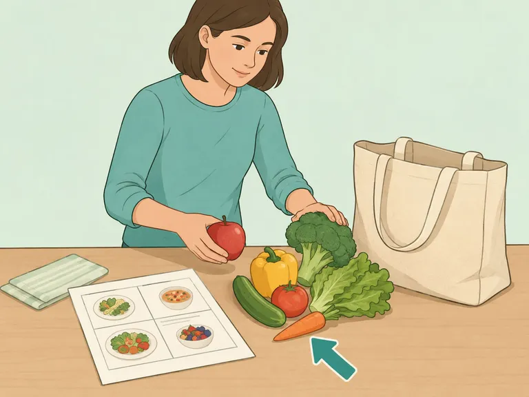 Shopper choosing only the produce they can use soon.