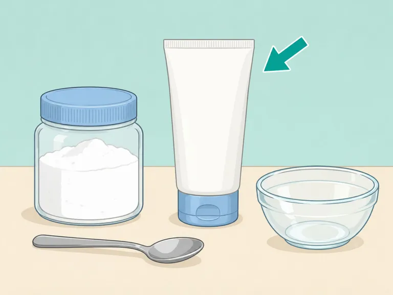 Simple fragrance-free ingredients for baking soda cream.