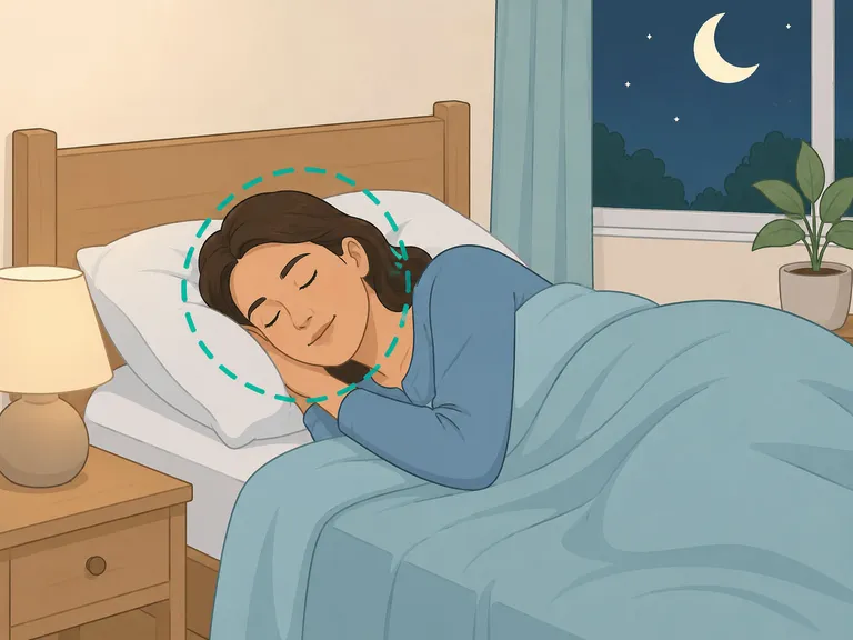 Adult getting regular refreshing sleep.